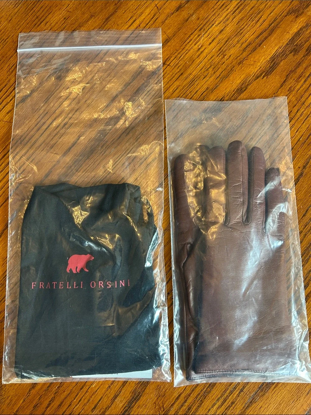 Fratelli Orsini Brown Italian Lambskin Leather Gloves- women’s 8.5